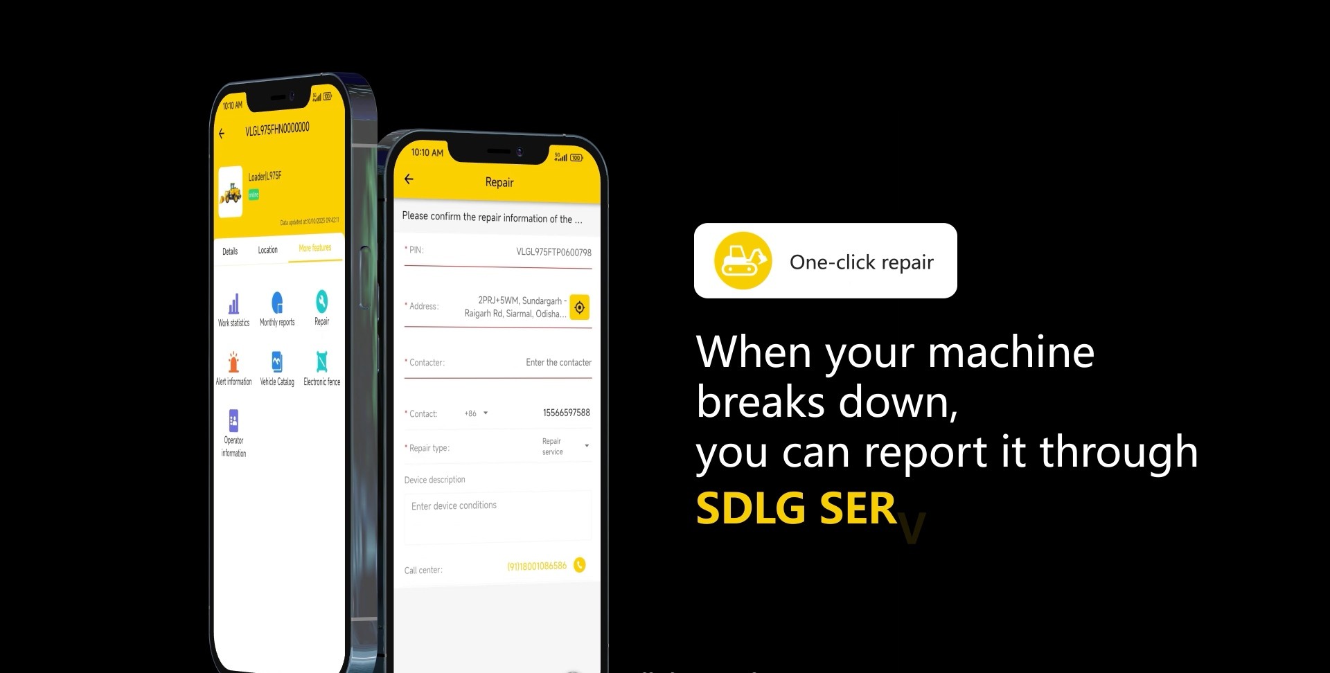 Raise a service request in the app