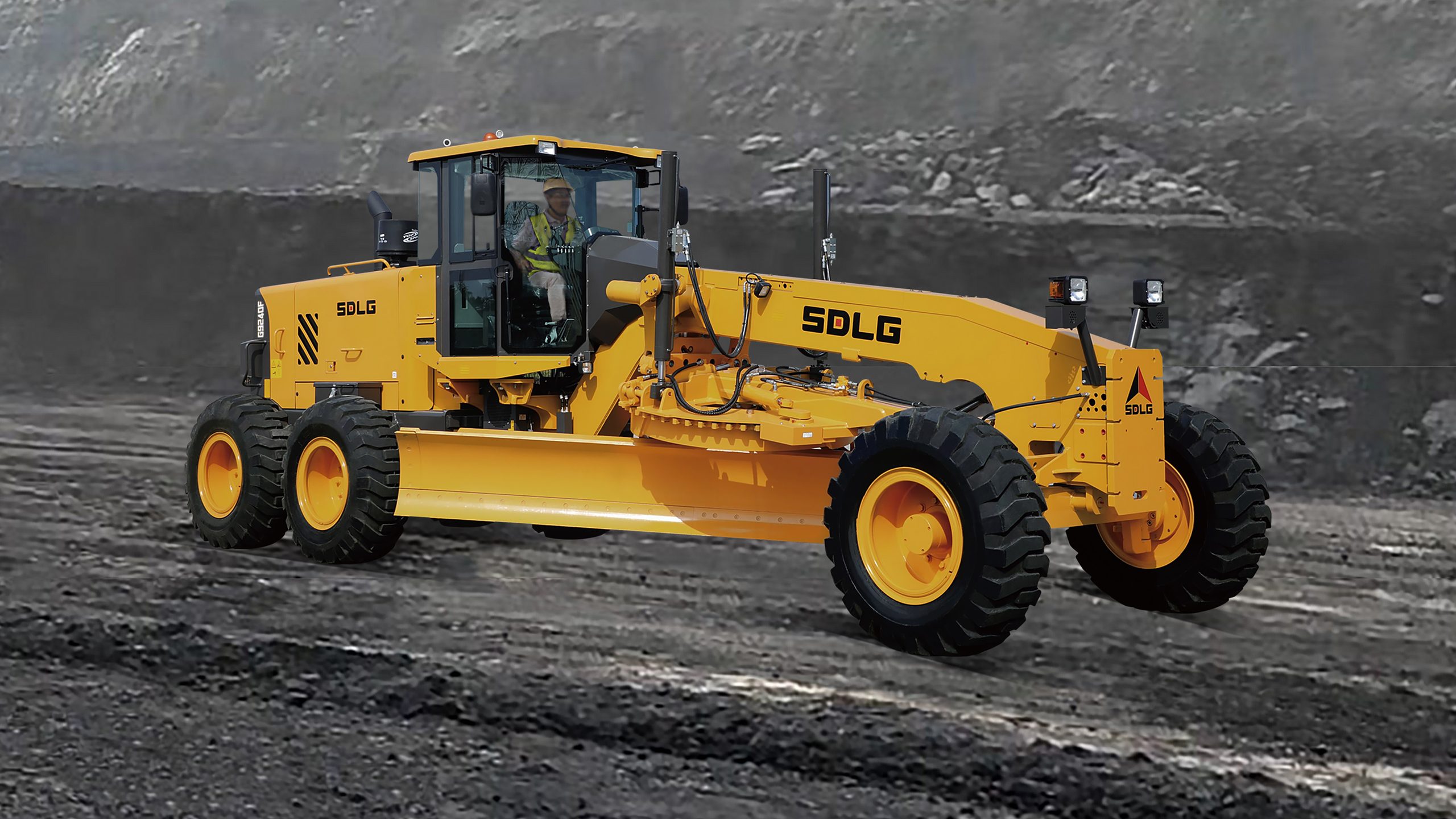 SDLG G9240F Motor Graders, three-quarter view